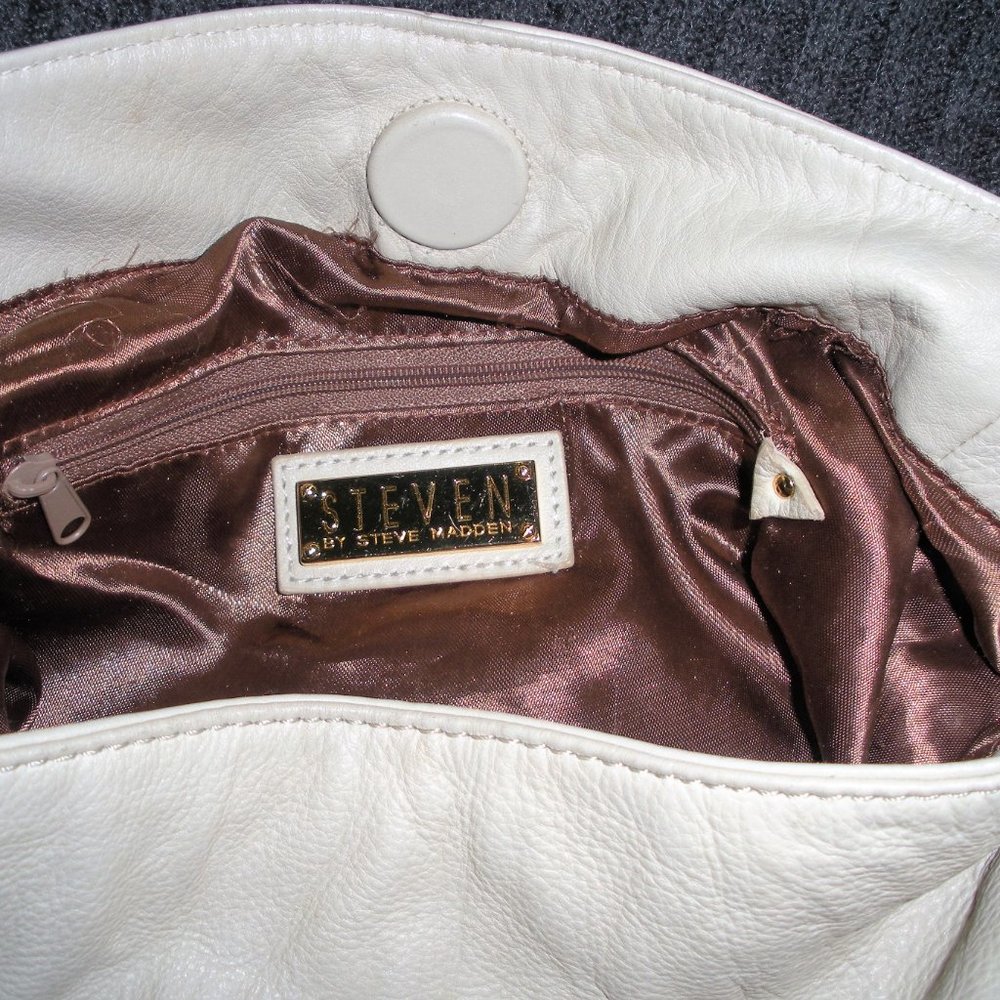 PRICE DROP! Steven Madden leather Ombre satchel- shoulder bag Sand/crème - brown - Picture 5 of 11